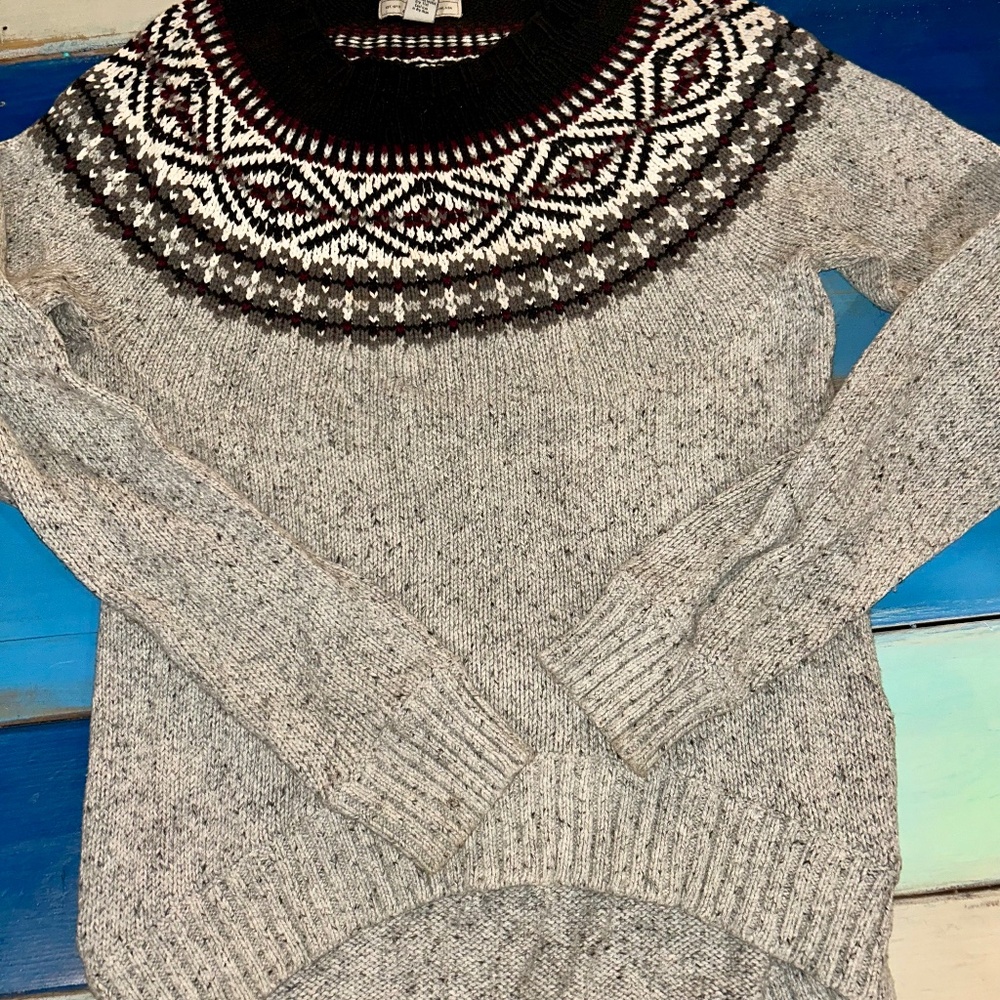 Bass Crew Neck Sweater Multi Color Cotton Blend